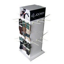 Custom Table Top Footwear Store Wooden Display For Tights Socks, Hanging Baby Socks Display Stand